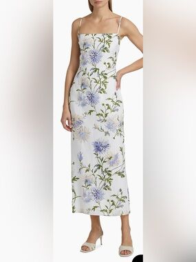 New Reformation Reformation Frankie Linen Maxi Dress sz 4